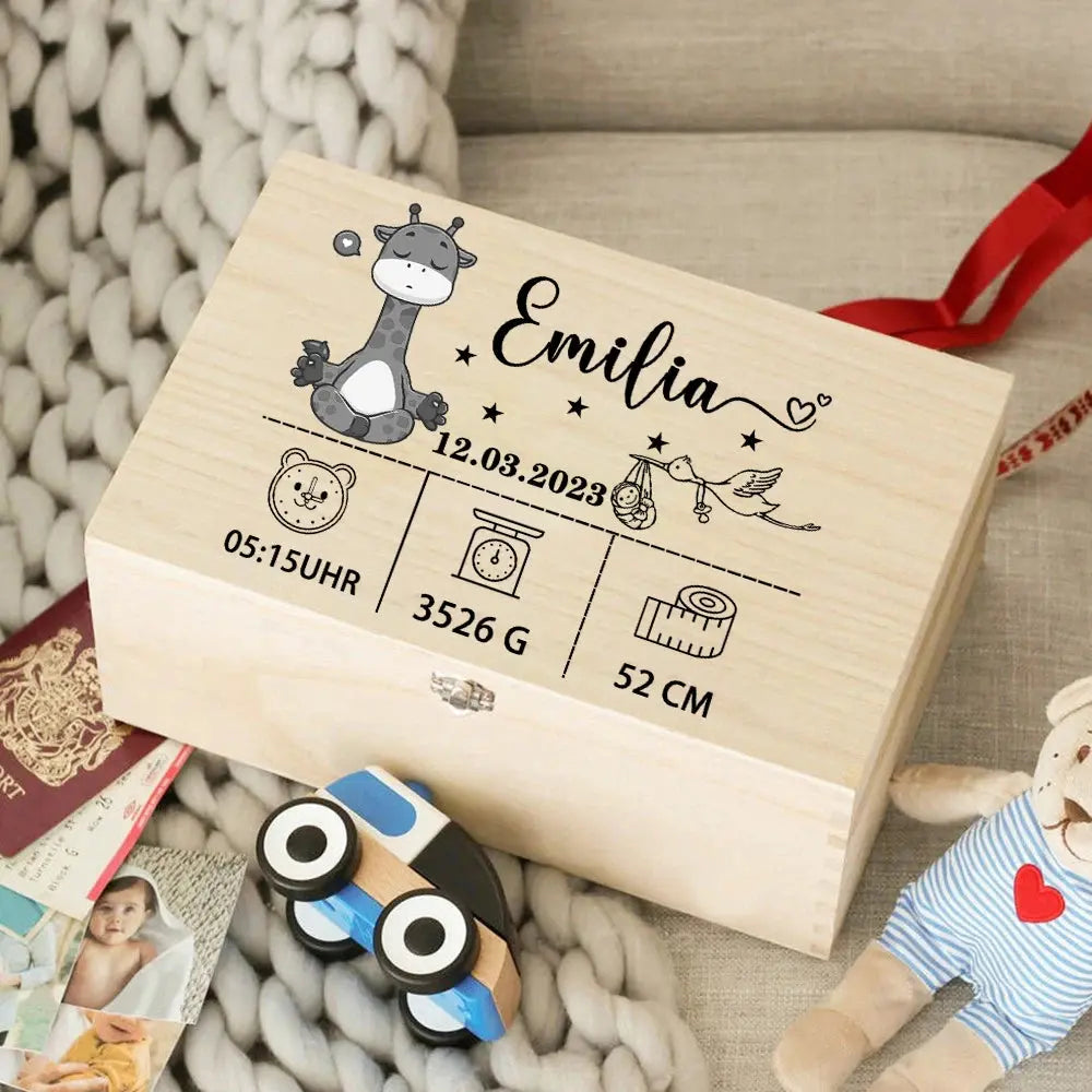 Custom Baby Wooden Memory Box Newbron Shower Gift Personalized Infant  Keepsake Box Baby Birth Stats Box Umbilical Cord Box Nova Trendz
