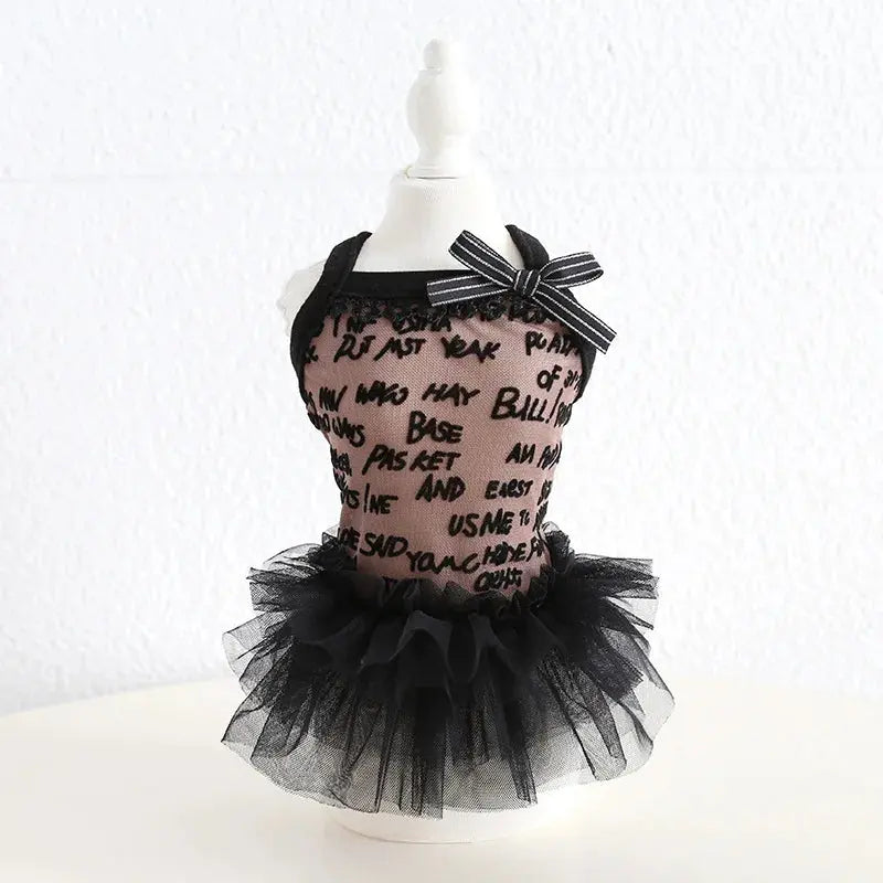 Dogs and Cats Dress Letters and Lace Design Pet Puppy Shirt Spring/Summer Clothes Outfit 2 Colours Nova Trendz