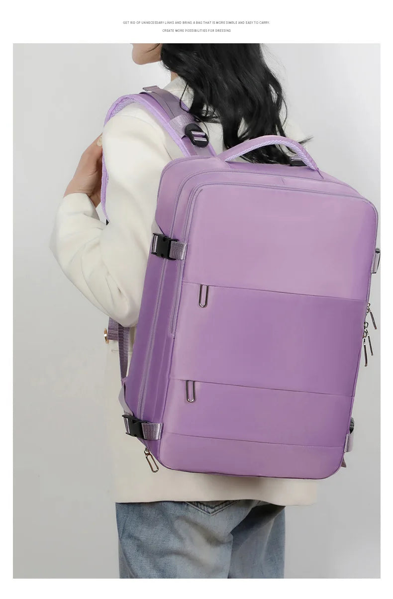 Mummy Bag Nappy Backpack Large Capacity Multifunction Cabin Bag with Shoe Storage Multilayer Separation Waterproof Diaper Bags