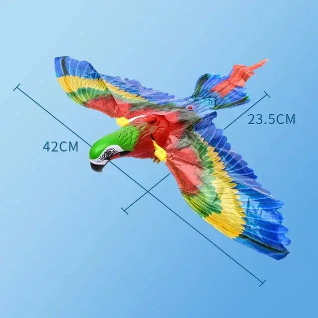 Simulation Bird Interactive Cat Toys Electric Hanging Eagle Flying Bird Cat Teasering Play Cat Stick Scratch Rope Pet Toys - Nova Trendz