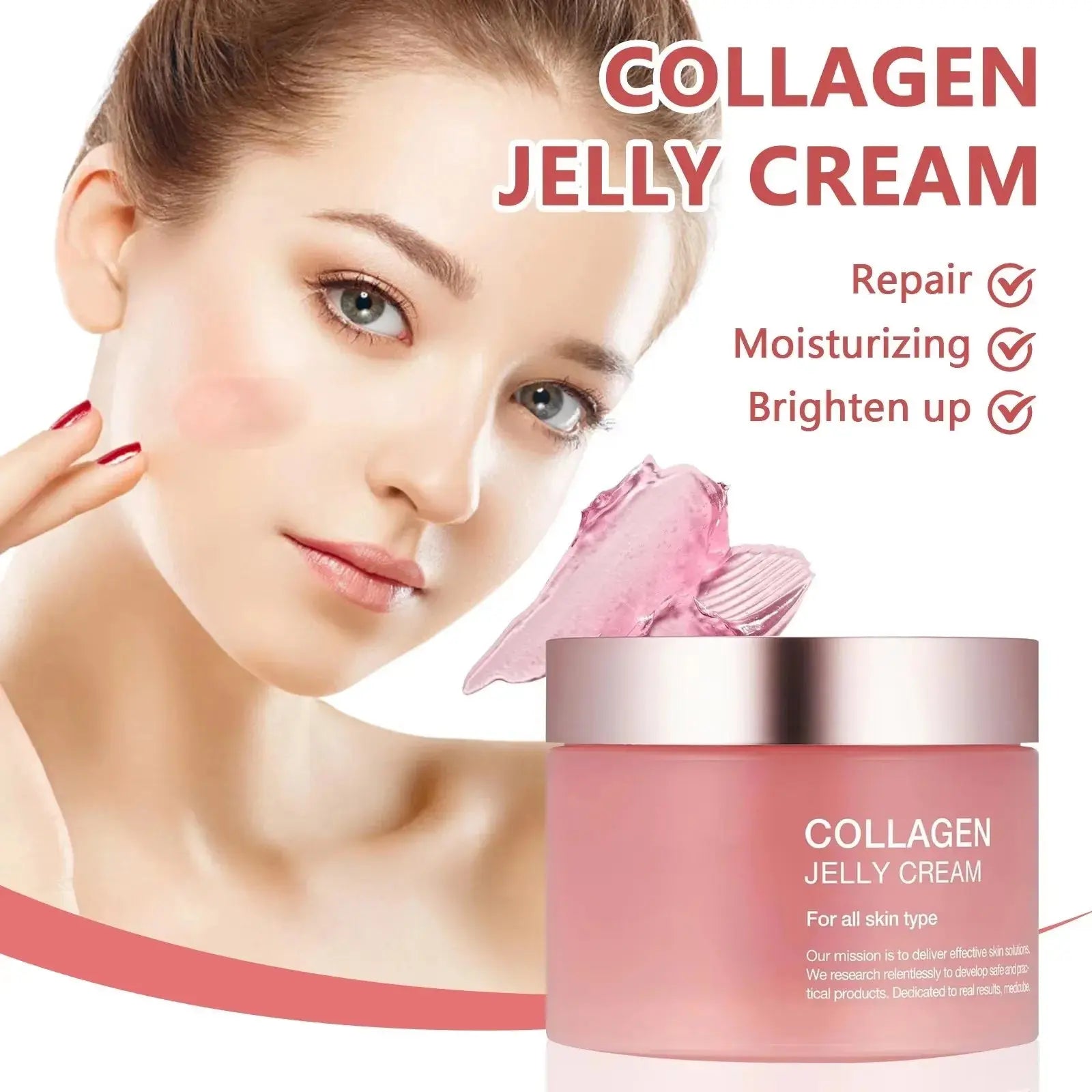 Sakura Mask,Collagen Jelly Cream Niacinamide And Hydrolyzed Collagen Strengthen Skin Barrier Lasting Moisturizing Skin Face Care Nova Trendz