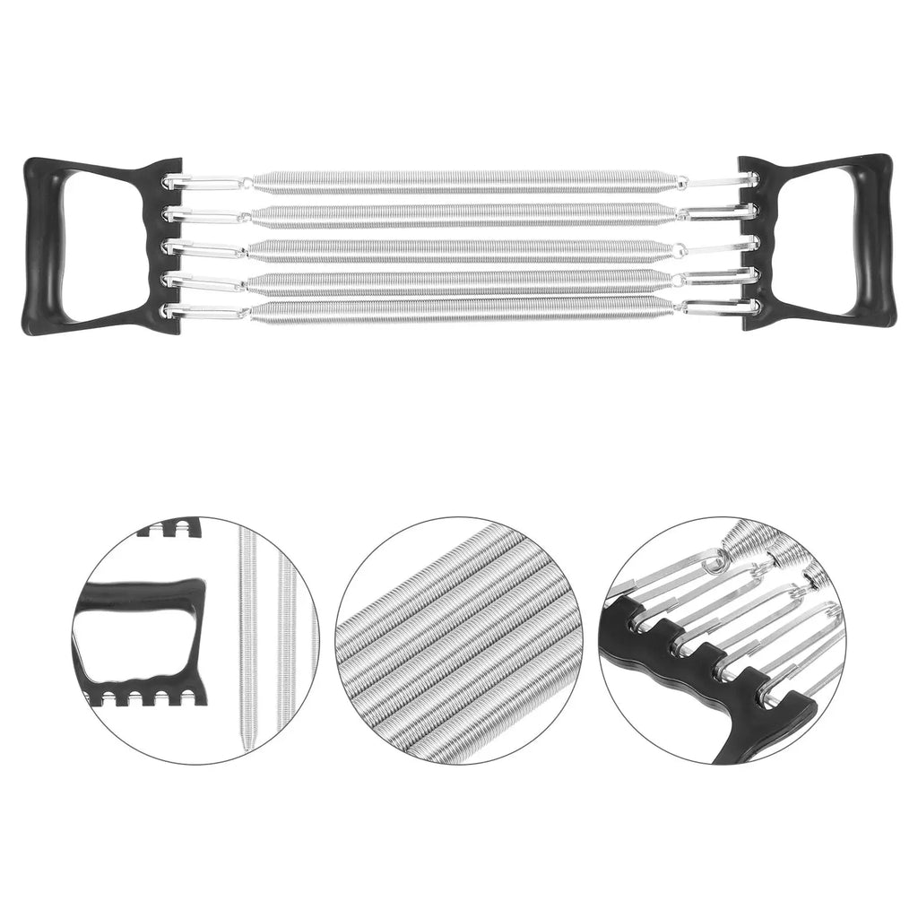 5Pcs Plastic Handle Spring Puller Chest Expander Adjustable Grip Strength Trainer Fitness Supplies Resistance Bands Workout Nova Trendz