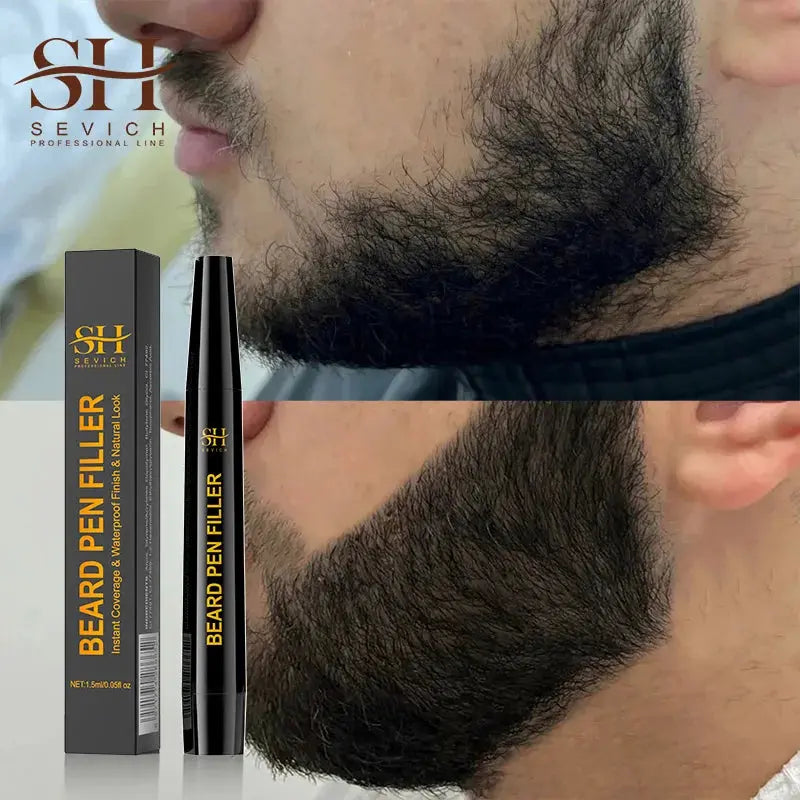 Waterproof Beard Pen Filler Men Moustache Coloring Pen Beard Coloring Filling Enhancer Black Fiber Hair Beard Stuffing Pen Tool Nova Trendz