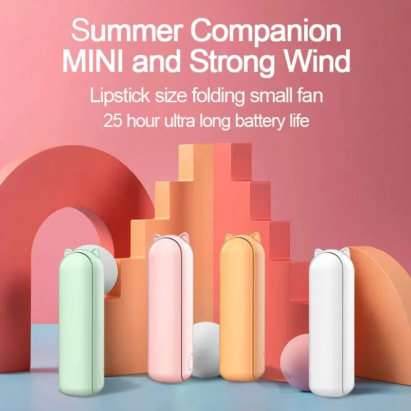 Foldable Small Fan Portable and high-power Hand Held Portable Mini Fan Rechargeable Hand USB Charge Fan Nova Trendz