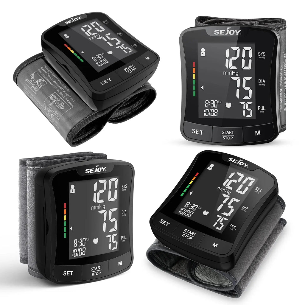 SEJOY Electronic Blood Pressure Monitor Wrist Cuff Tonometer Digital Sphygmomanometer Electronic BP Monitors Blood Meter Nova Trendz
