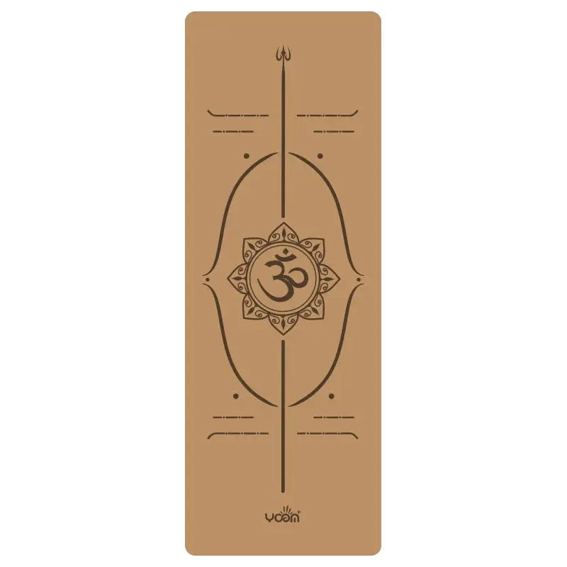‌Natural Rubber & Cork Yoga Mat - 68cm Extra-Wide 5mm Thick Gymnastic Mat with Laser-Engraved Alignment Lines & Logo Printing‌ ‌ Nova Trendz