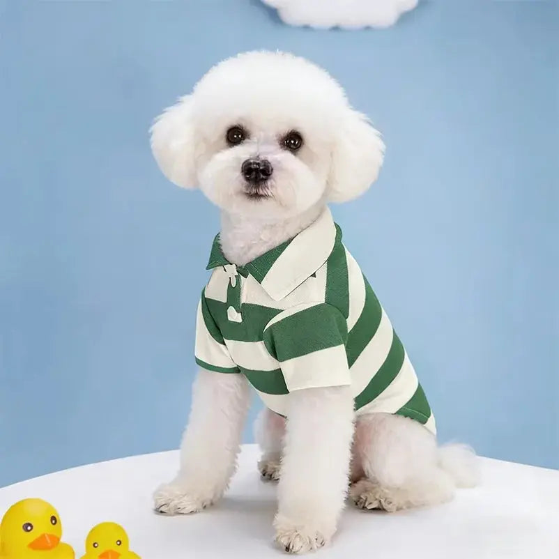 Summer Dog Clothes Fashion Simple Striped Dog Shirts Chihuahua French Bulldog Soft Vest Puppy Outfit Apparel Pet Costume - Nova Trendz