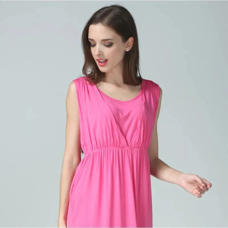 Summer Maternity Clothes Breastfeeding Dress Sleeveless Maternity Dresses For Pregnant Women Lactation Vest Nursing Skirt Nova Trendz