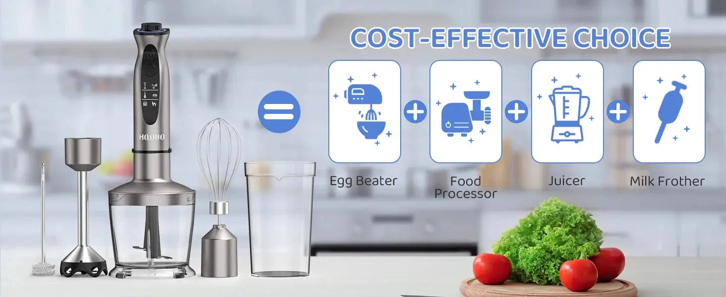1000 Watt Powerful Handheld Immersion Blender, Vegetable Meat Immersion Egg Beater For Smoothies, Sauces, Baby Food Soups Nova Trendz