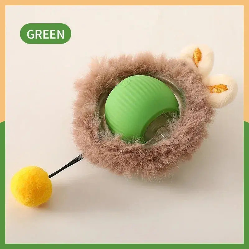 Cat Interactive Ball Toys Automatic Rolling Ball Faux Tail Rechargeable Smart Pet Electric Toy Dog Cat Training Imitate Mouse - Nova Trendz