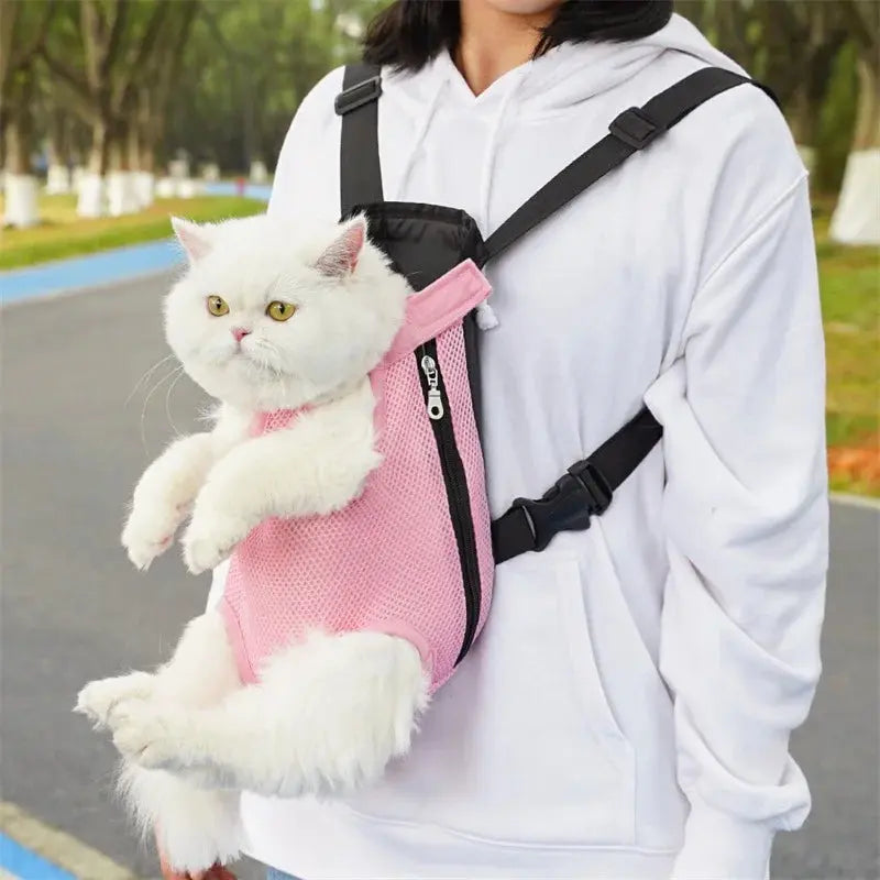 Adjustable Cat Carrier Bag Pet Double Shoulder Backpack Portable Bag Outdoor Travel Camping Hiking Cat Bag Dog Bag - Nova Trendz
