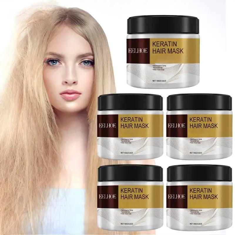 Deep Nourishing Keratin Care Hair Mask Moisturizing Repairing Damaged Frizzy Hairs Smooth Straighten Soft Hair Care 1/3/5/10pcs Nova Trendz