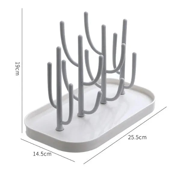 Baby Bottle Drying Rack Vertical Bottle Dryer Rack Holder Organizer Space Saving Standing Drying Rack for Baby Bottles and Cup Nova Trendz