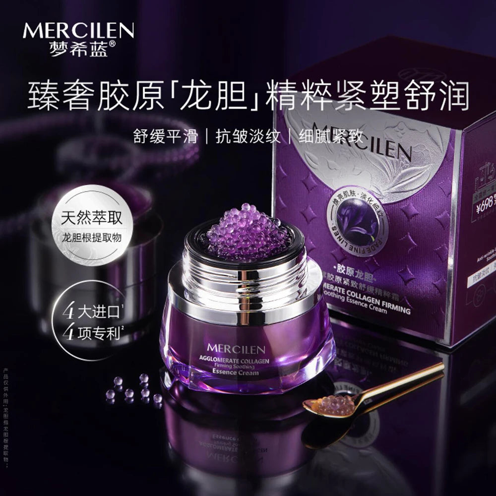 Gentian Root Collagen Firming Soothing Essence Face Cream Delicate Firming Balanced Skin Fine Lines Korea Skincare Products