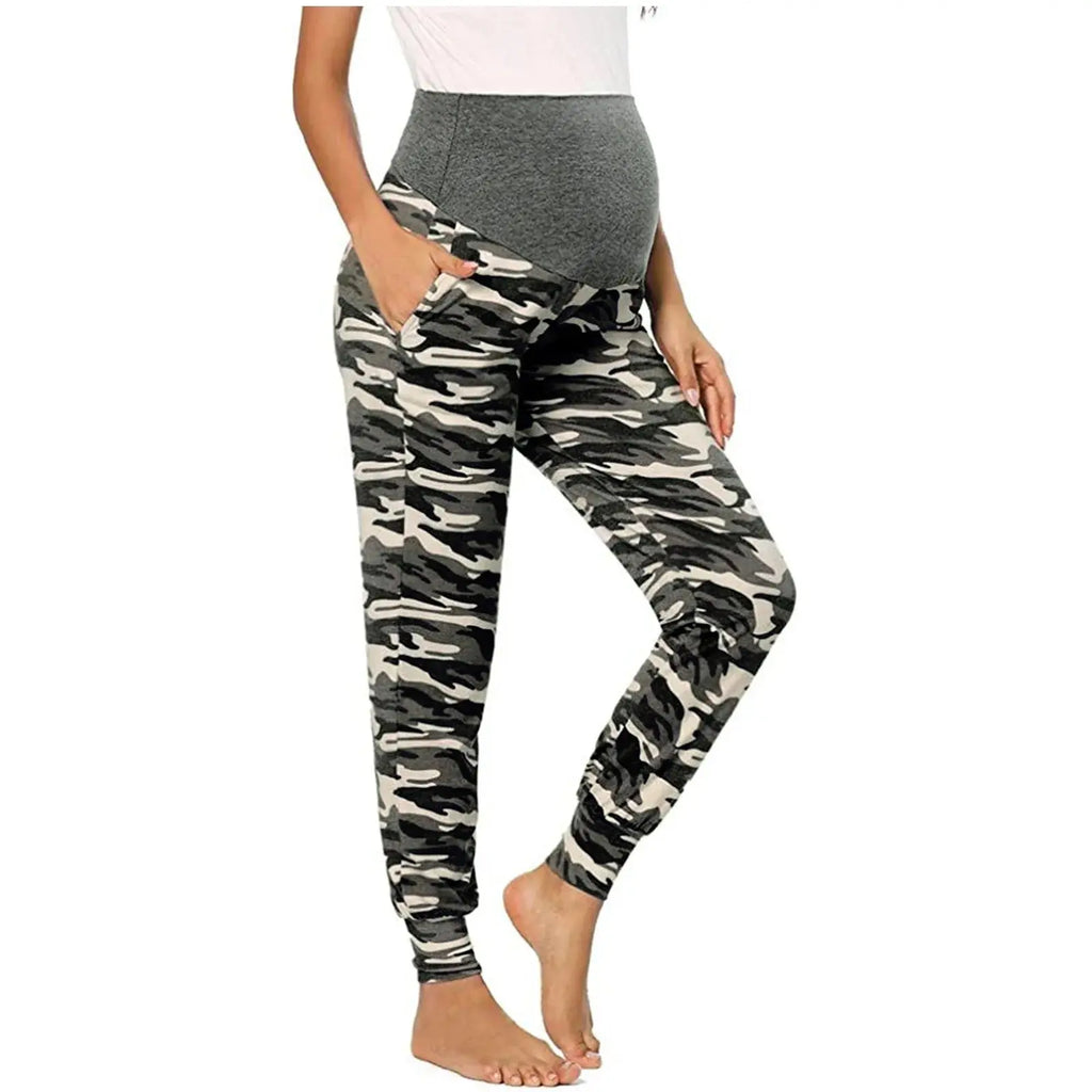Maternity Clothes Women Camouflage Pants Stretchy Comfortable Lounge Pants High Waist Slim Maternity Leggings Premama Clothing Nova Trendz