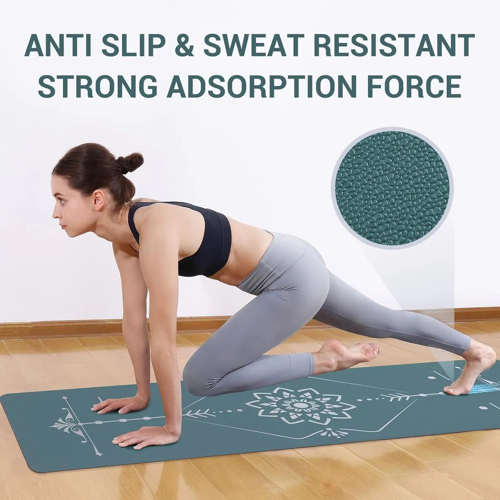 Foldable Yoga Mat Non Slip Exercise Mat Travel Lightweight Hot Yoga Mat with Carry Bag for Pilates & Home Workouts 72"L x 32"W x Nova Trendz