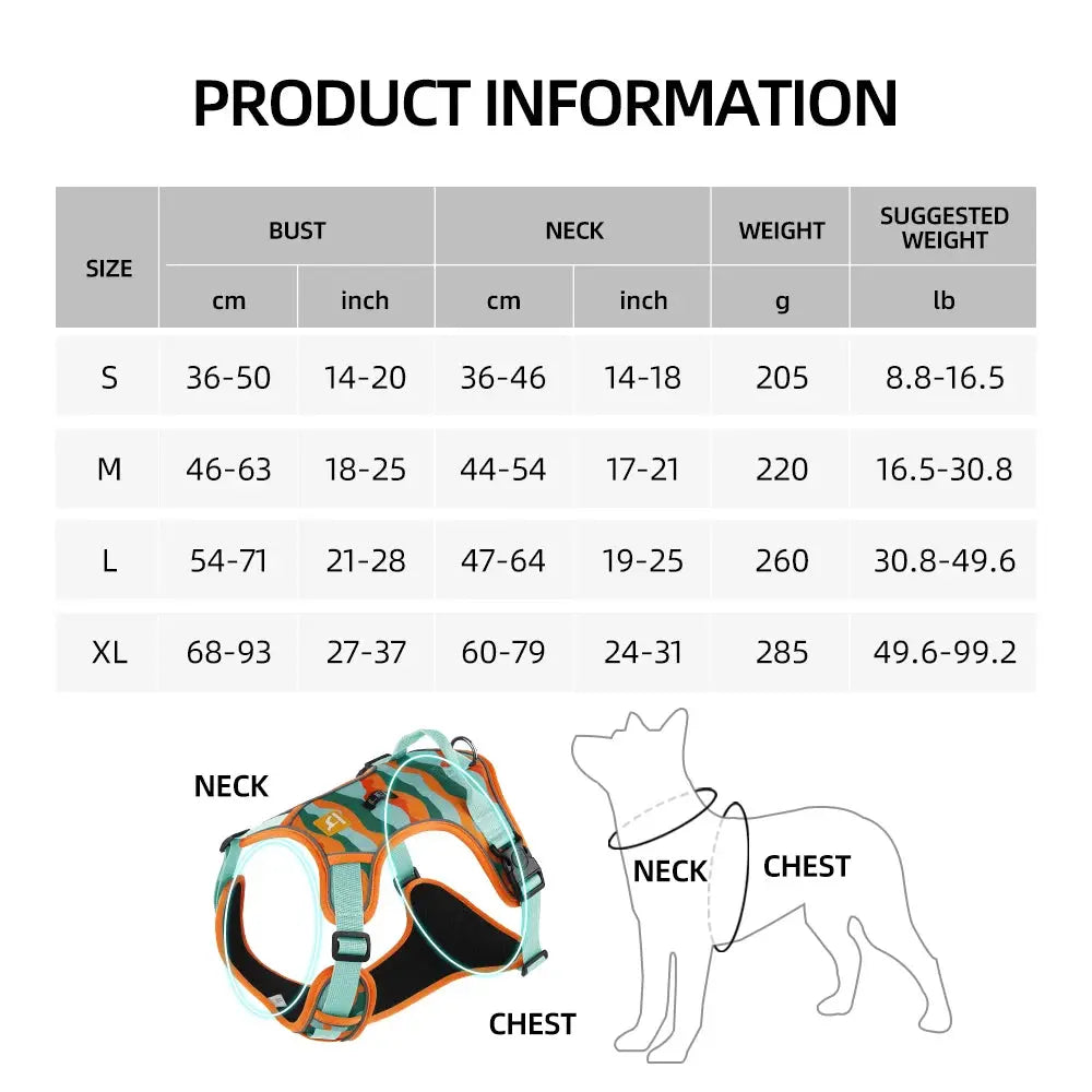 Adjustable Harness Dog Reflective Safety Training Walking Chest Vest Leads Collar For French Bulldog Pets Dogs Accessories - Nova Trendz