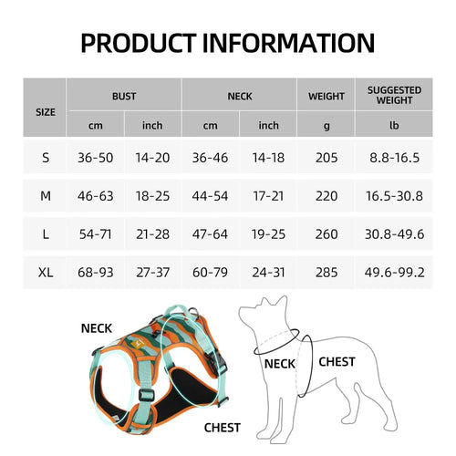 Adjustable Harness Dog Reflective Safety Training Walking Chest Vest Leads Collar For French Bulldog Pets Dogs Accessories - Nova Trendz