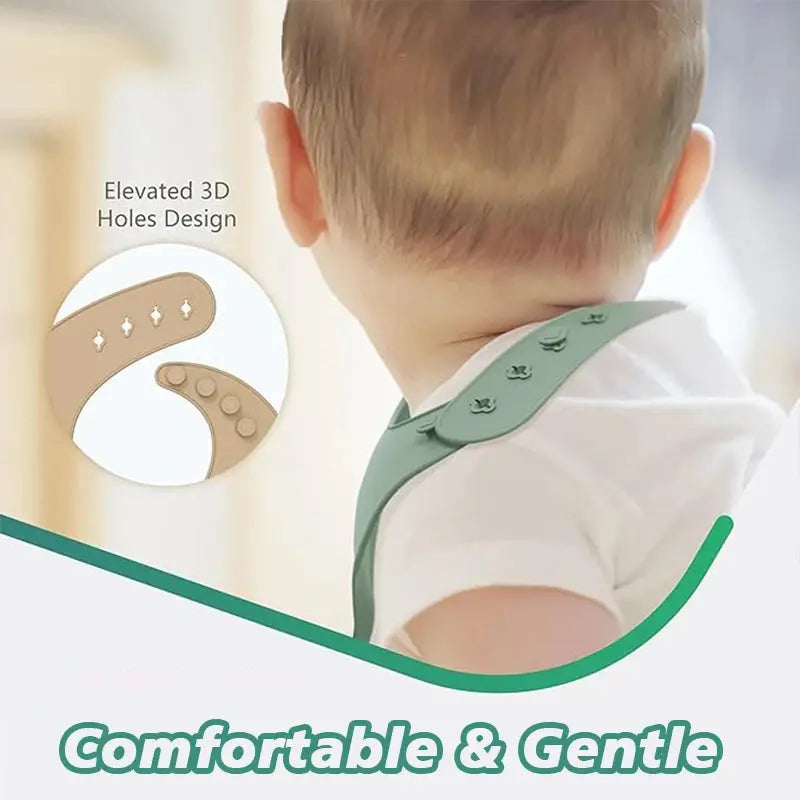 Baby Silicone Tray Bib Waterproof Soft 4-speed Adjustable Bibs Newborn Eating Food Isolate Dirt Feeding Saliva Pocke Kids Stuff Nova Trendz