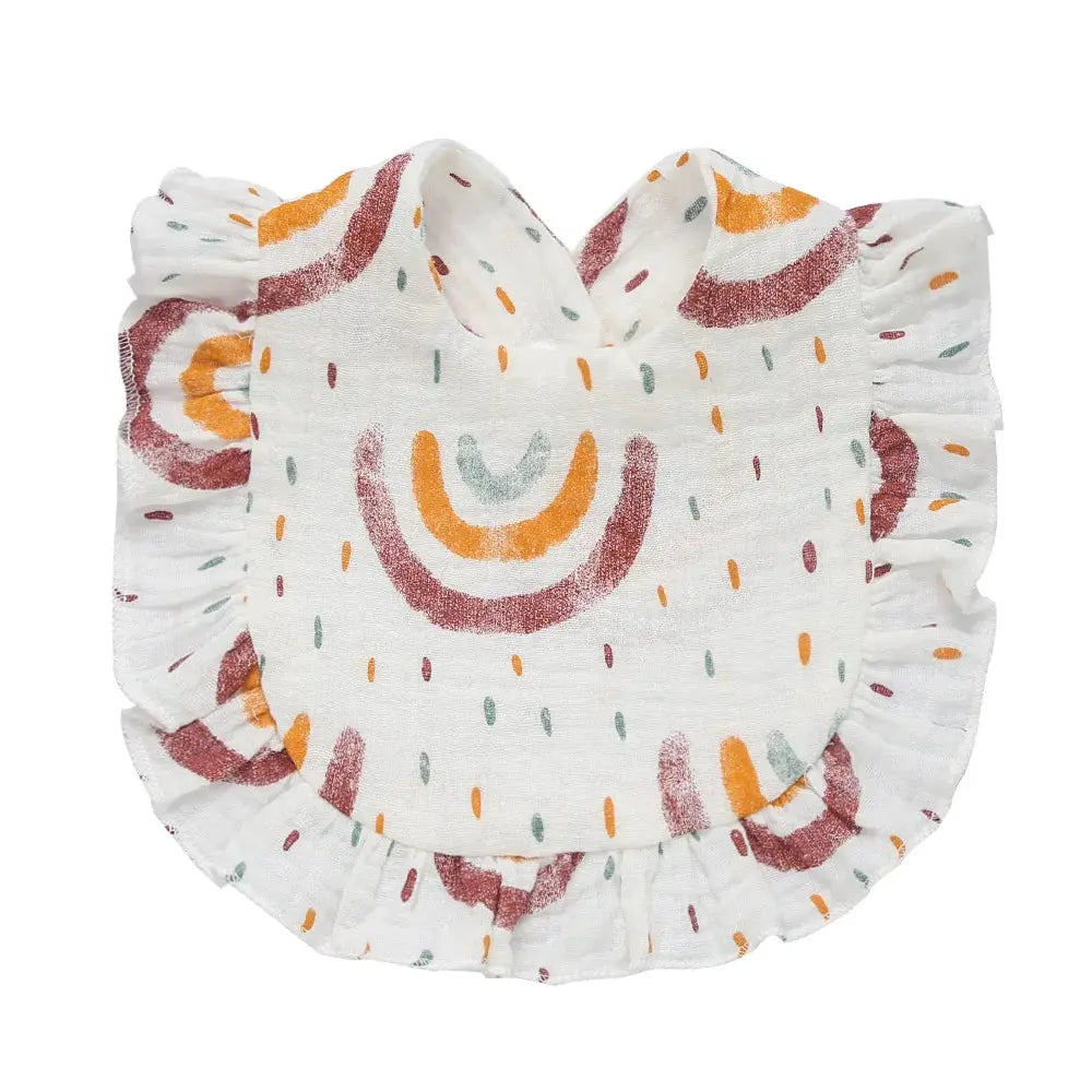 2025 New Baby Feeding Drool Bib Ruffle Floral Infants Lace Saliva Towel Soft Cotton Burp Cloth For Newborn Toddler Kids Bibs Nova Trendz