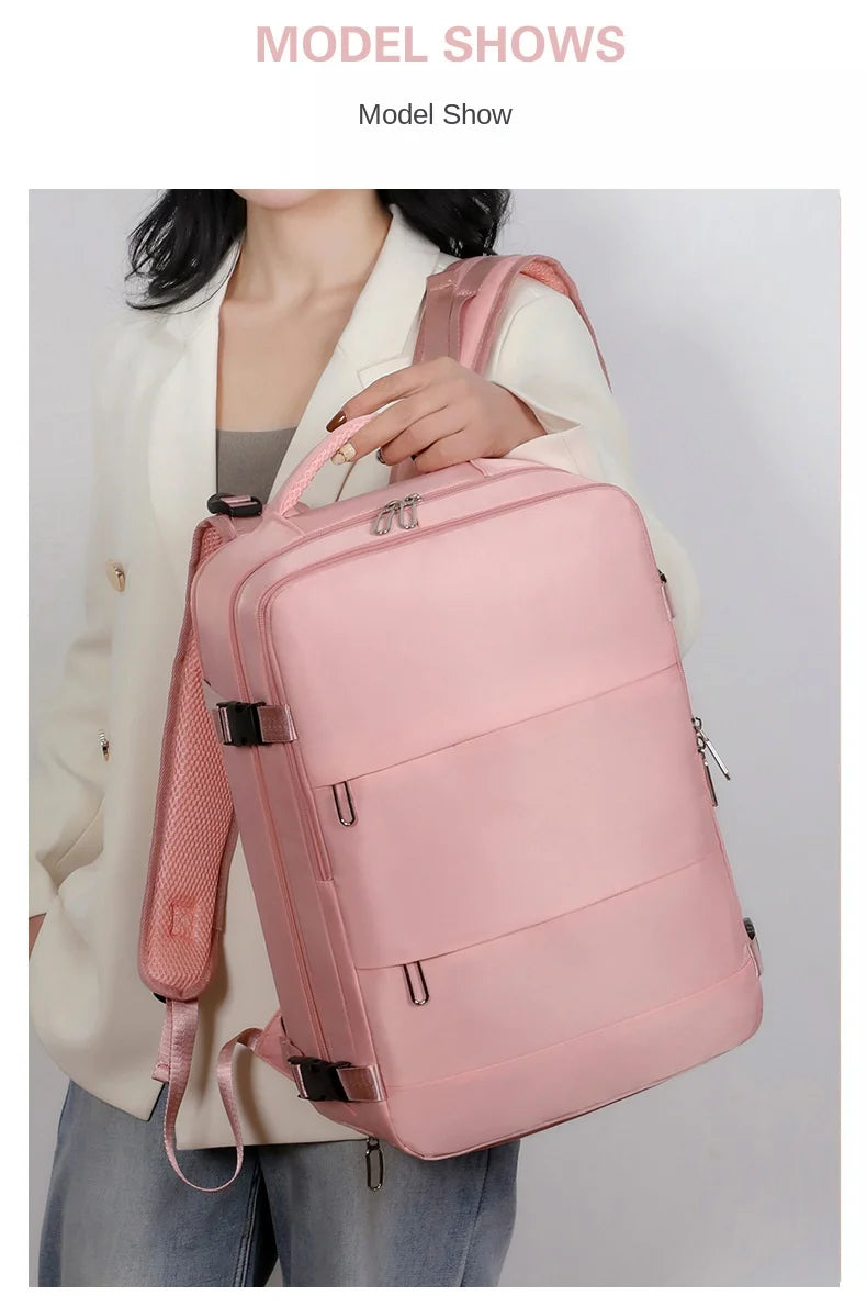 Mummy Bag Nappy Backpack Large Capacity Multifunction Cabin Bag with Shoe Storage Multilayer Separation Waterproof Diaper Bags