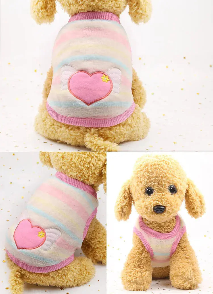 Cartoon Fleece Pet Cat Clothes Winter Warm Pet Dog Vest Puppy Cat Sweater Dog Clothes For Small Dogs Cats Coat Jacket Pet Outfit - Nova Trendz