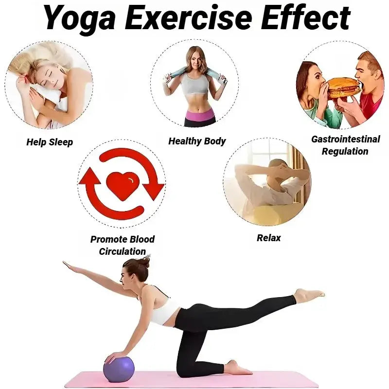 25CM New Yoga Pilates Ball Exercise Gymnastic Fitness Balance Gym Core Indoor Training Mini Balls Small Therapy Improves Nova Trendz