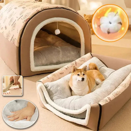 1PC Big Dog Kennel Winter Warm Pet Bed for Small Medium Dogs Removable Dog Sleeping Bed Puppy Bed Kennel Dog Accessories Nova Trendz