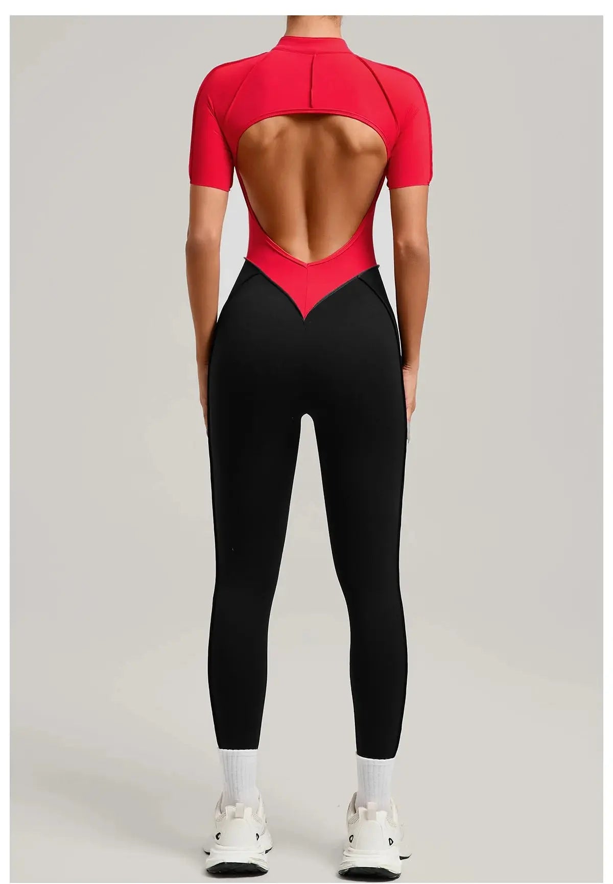 Yoga Bodysuit Short Sleeves Women's Tracksuits Gym Zipper Jumpsuits Sports Workout High-intensity Fitness One-piece Tights Suit - Nova Trendz