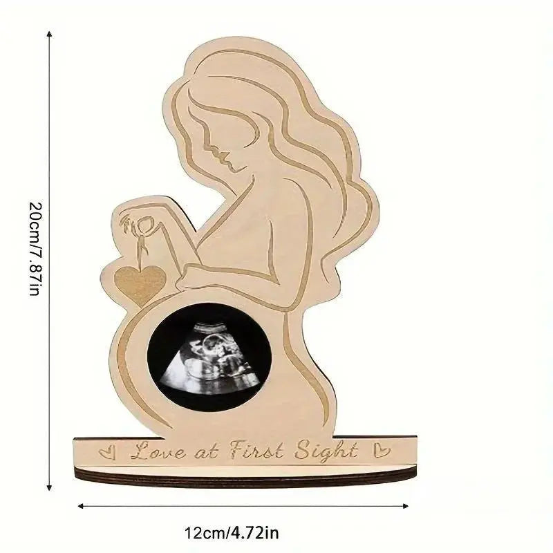 Wood Baby Ultrasound Photo Frame Pregnant Mother Keepsakes Infant Sonogram Picture Frame Ornament Gift To Expectant Mother Nova Trendz