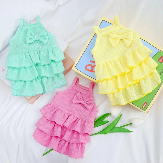 2023 Spring Pet Clothes Dog Princess Dresses Puppy Dress Pet Skirt Puppy Dog Princess Dresses for Small Medium Cat Costume Pug