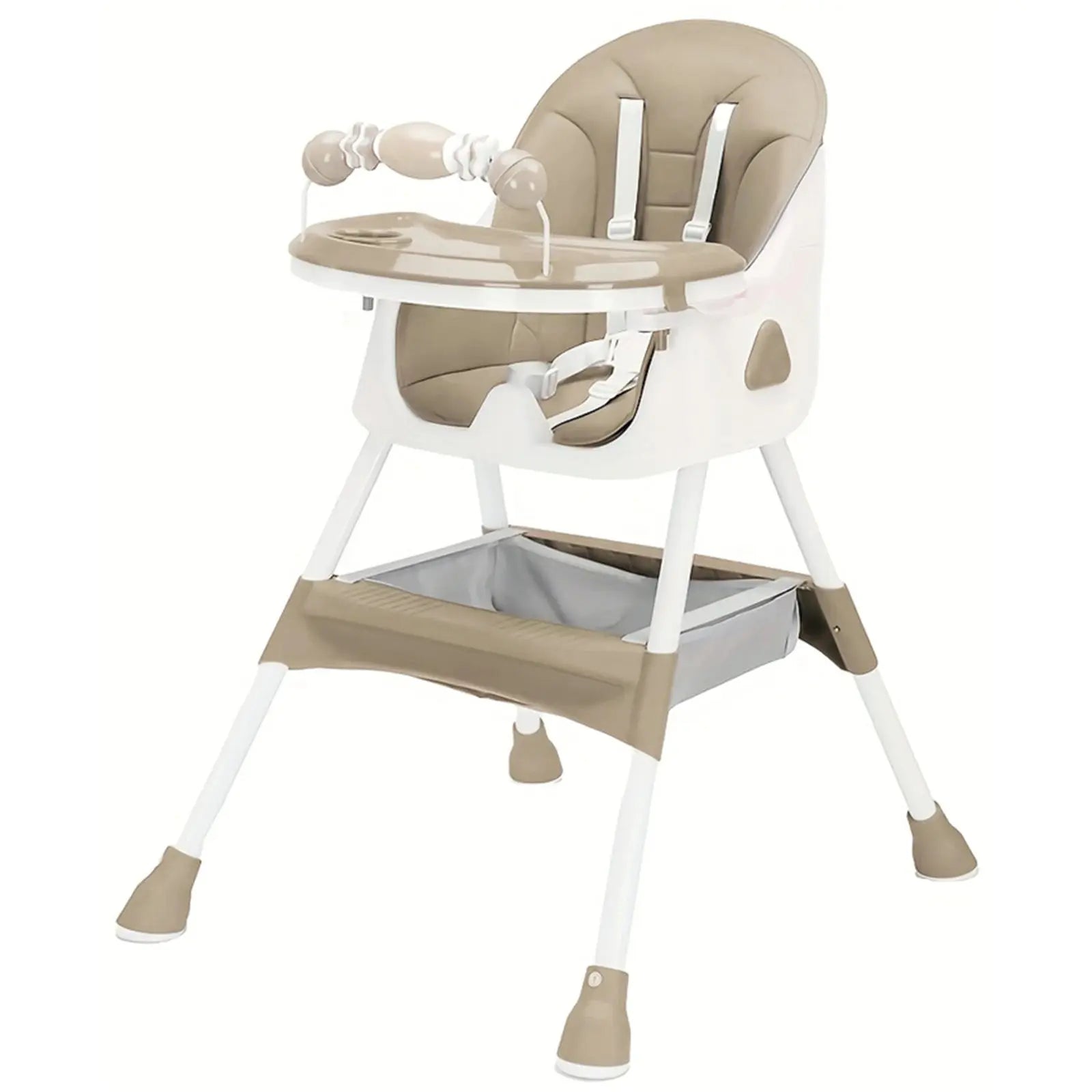 UBRAVOO Foldable Baby High Chair 6 Months Plus, with Large Antislip Pad & ToyRack, Easy to Clean Feeding , E500 Nova Trendz