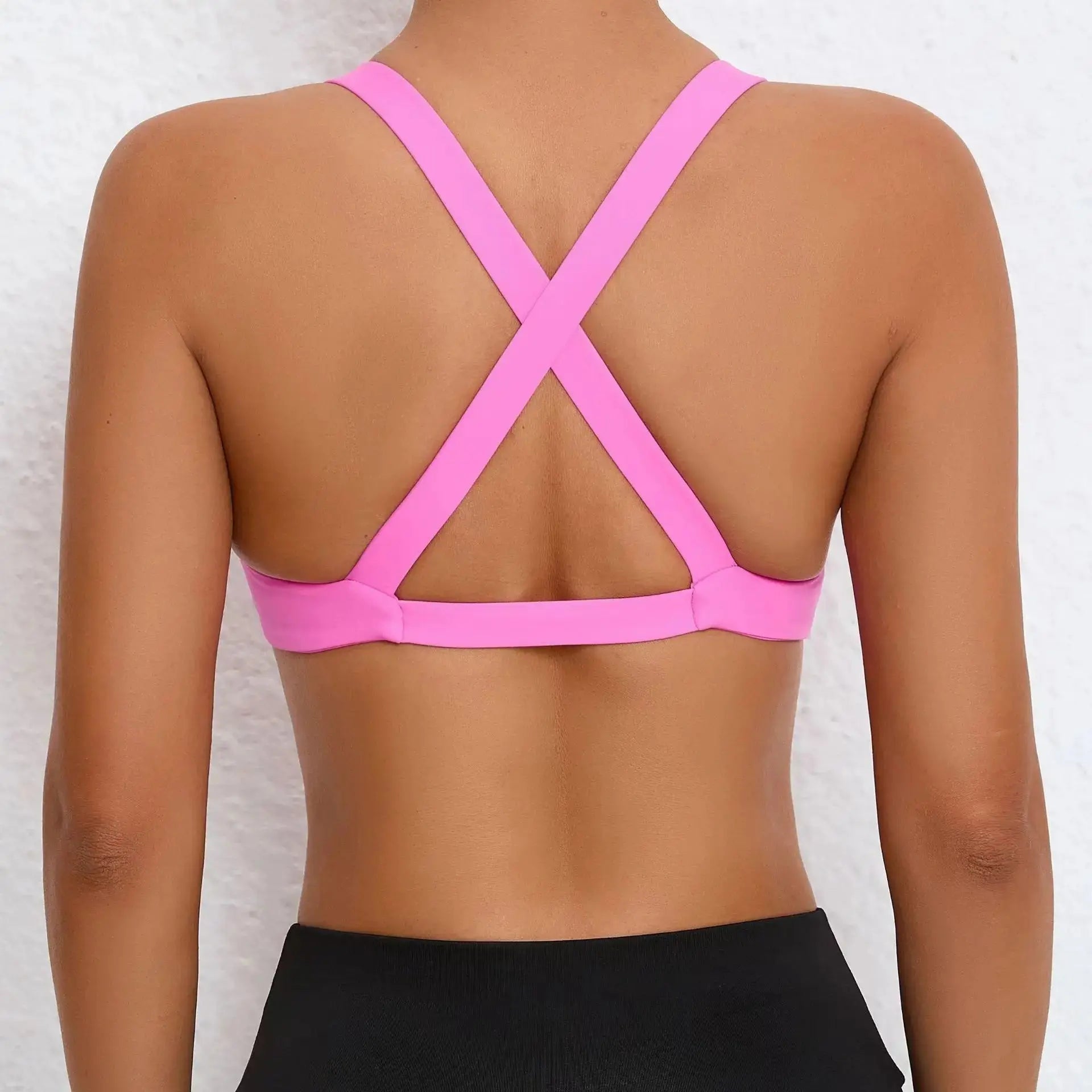 Sport Bra Women Seamless Gym Anti-sweat Breathable Yoga Shockproof Crop Top Fitness Push up Workout Underwear Blue Gray Red Pink - Nova Trendz