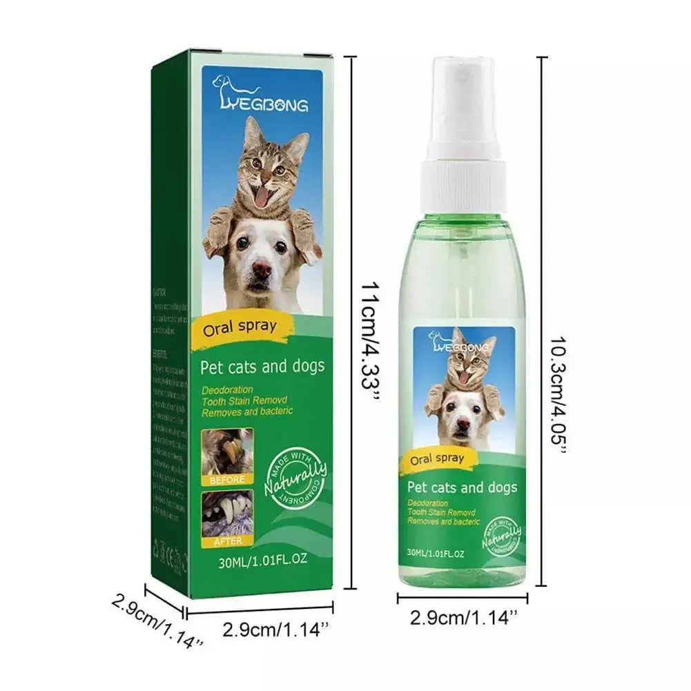 30ml/Bottle Dog Oral Spray Dog And Cat Tooth Cleaning Spray Tooth Spray Dog Oral Spray Pet Breath Freshener Oral Spray Nova Trendz