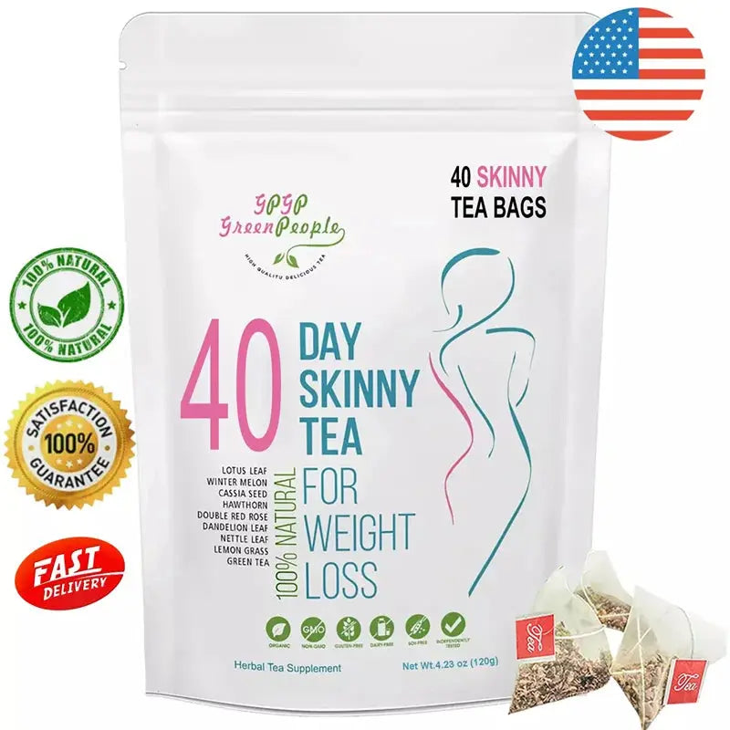 Natural 40 Days Herbal Skinny Detox Weight Loss Supplement No Caffeine Non-GMO Health Food Vitamins And Supplements - Nova Trendz