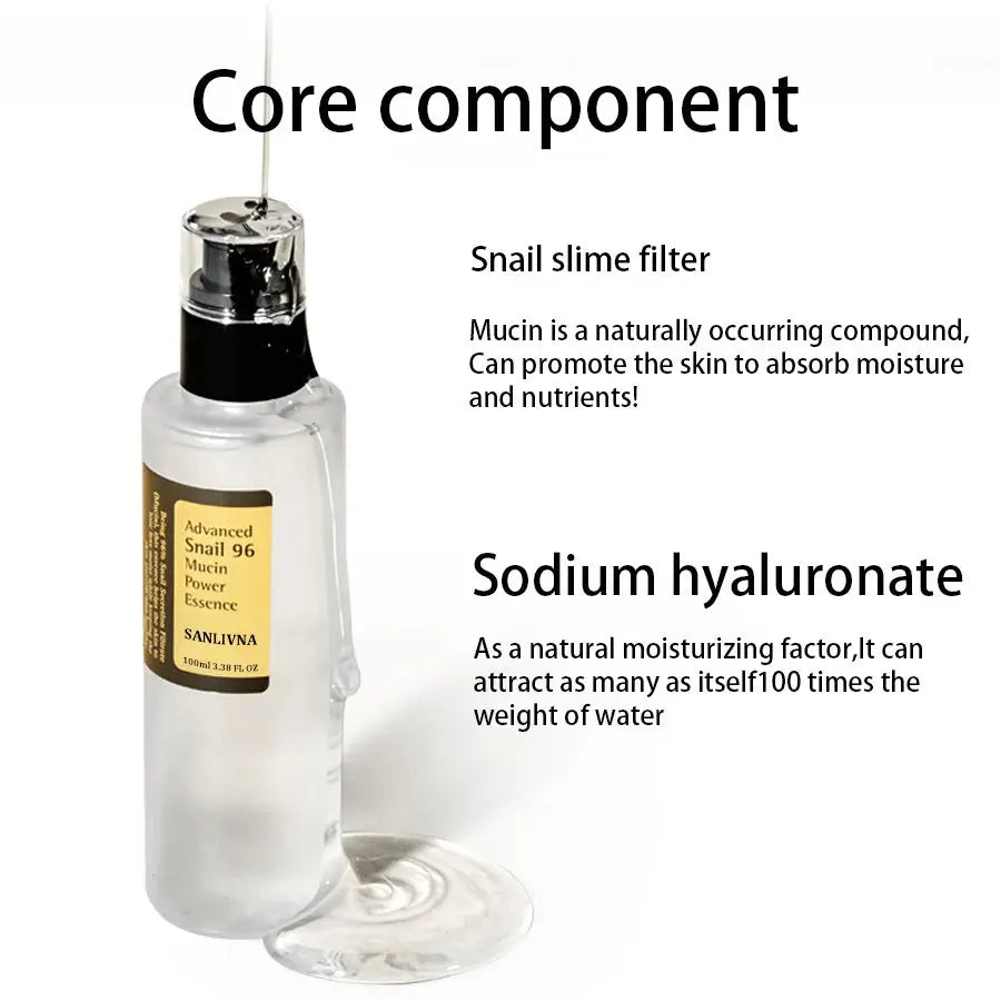 Snail Mucin 96% Korean Skin Care Facial Essence Fading Fine Lines Repair Essence Firming Facial Snail Brightening Anti-Aging Nova Trendz
