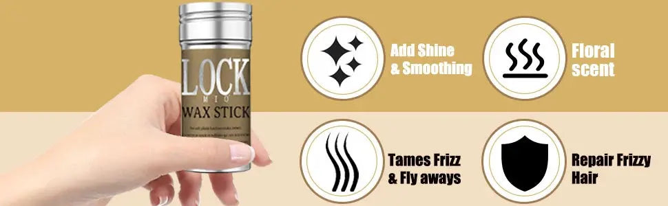 LOCKMIO Hair Wax Stick for Women and Kids Long Lasting Hold Pomade Control Broken Frizz Flyaway Styling Wax for Natural Wigs Nova Trendz