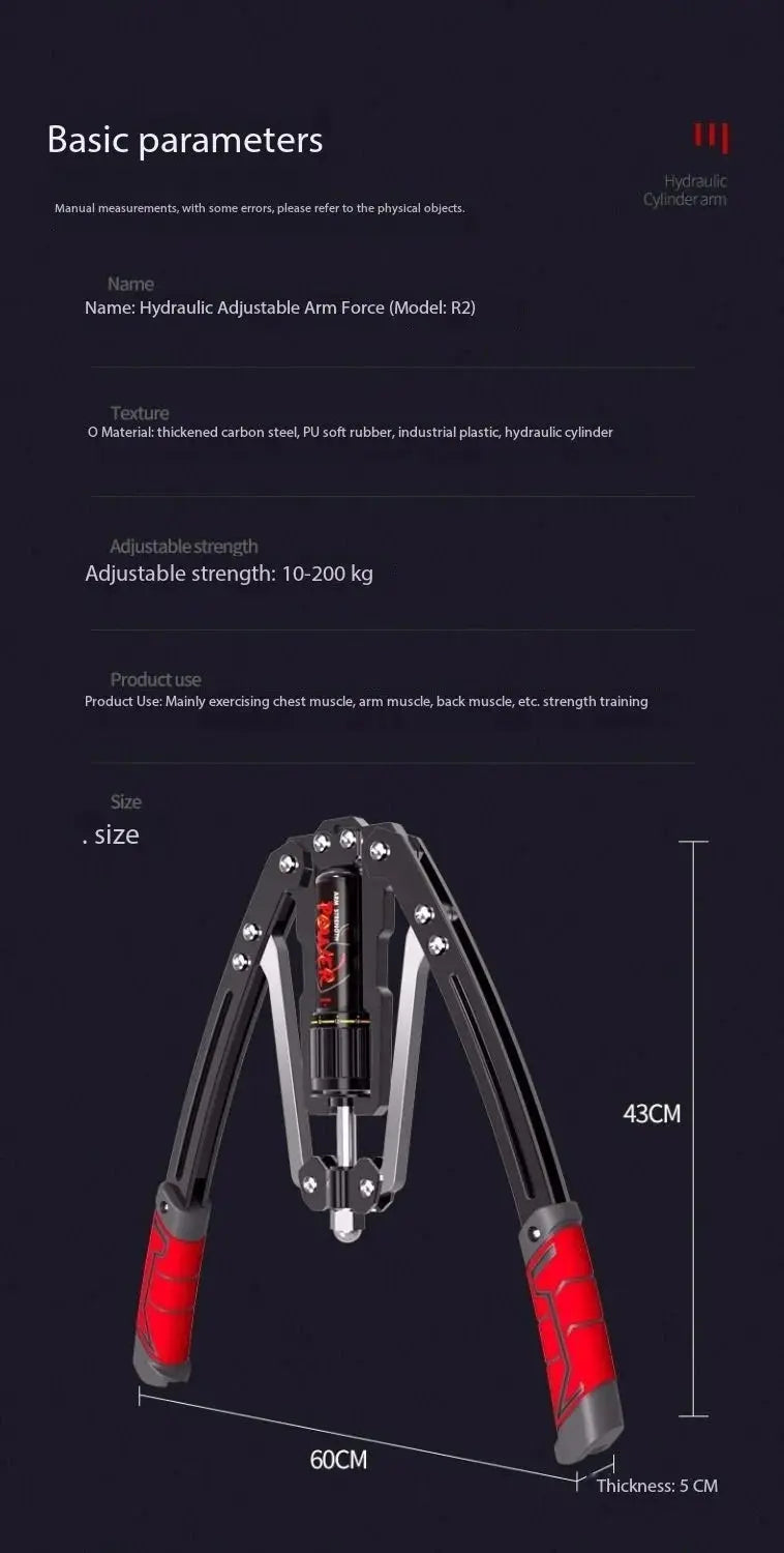 Arm Exerciser Adjustable Pressure 22-440lbs Forearm Workout Equipment Chest Expander Muscle Strength Trainer Home Gym Equipment Nova Trendz