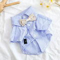 Fashion Pet Dog Clothes Bowknot Striped Shirts for Cat Dogs Cosplay Clothing Thin Summer Pet Costume Chihuahua Pet Supplies Nova Trendz