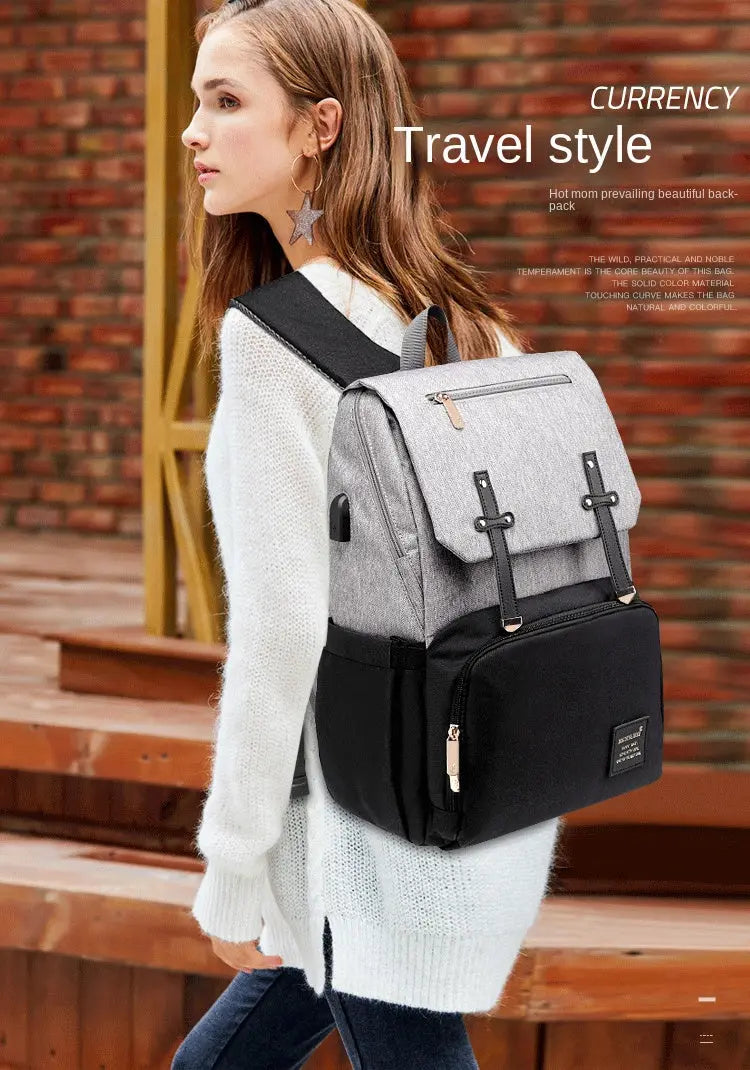 Fashion New Baby Diaper Bag Backpack Multifunctional Diaper Bag Organizer with Thermal Milk Bottle Bag Baby Bags for Mom Nova Trendz
