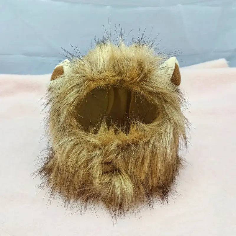 Pet Hairpiece - Humorous Lion Mane Headgear for Dogs and Cats, Adjustable Costume Accessories for Fun Dress-up and Play - Nova Trendz