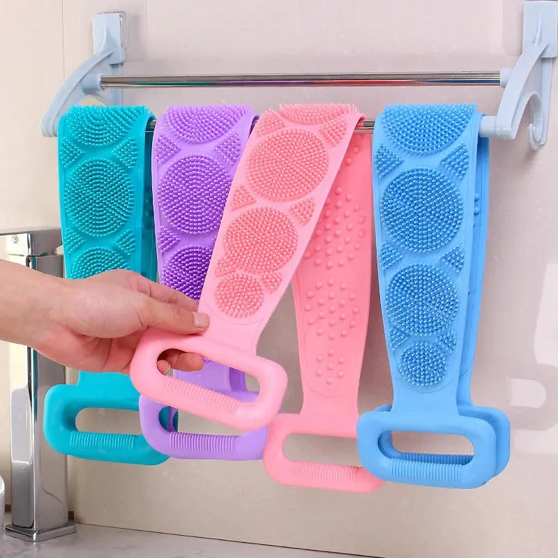 Body Sponge Silicone Brushes Bath Towels Scrubber Rubbing Back Peeling Massage Shower Belt Extended Skin Clean Brushes Nova Trendz