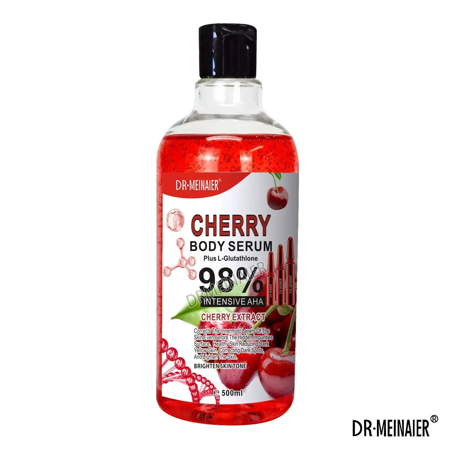 500ML Vitamin C AHA HYALURONIC& NICOTINAMIDE Face Serum Moisturizing Lightening Body Cream Honey&Almonds Nova Trendz