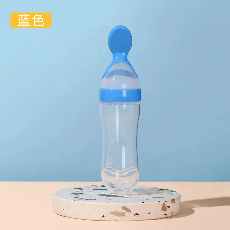 Squeezing Feeding Bottle Silicone Newborn Baby Training Rice Spoon Infant Cereal Food Supplement Feeder Safe Tableware Tools Nova Trendz