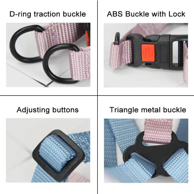 Adjustable Pet Harness for Small Medium Dogs Nylon Dog Harness Leash Set Puppy Harness Dog Accessories - Nova Trendz