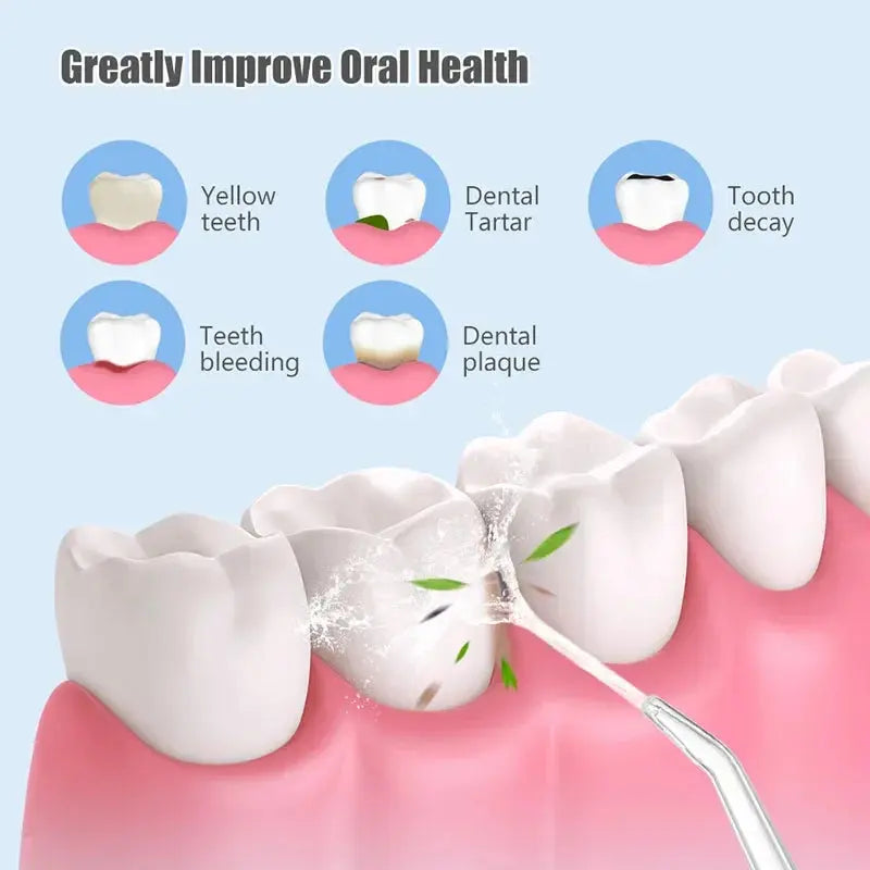 Ipx7 Waterproof Toothbrush Combo Replacement Tips Teeth Cleaning Retainer Cleaner Electric Oral Irrigator Water Dental Flosser - Nova Trendz