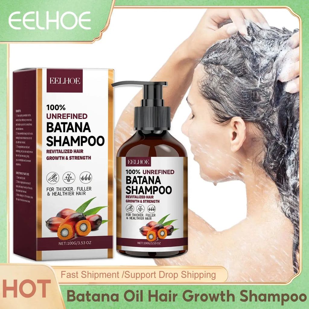Organic Batana Oils Shampoo Treatment Damaged Split Hair Reduce Hair Loss Deep Cleansing Nourish Hair Care Growth Shampoo 100g Nova Trendz