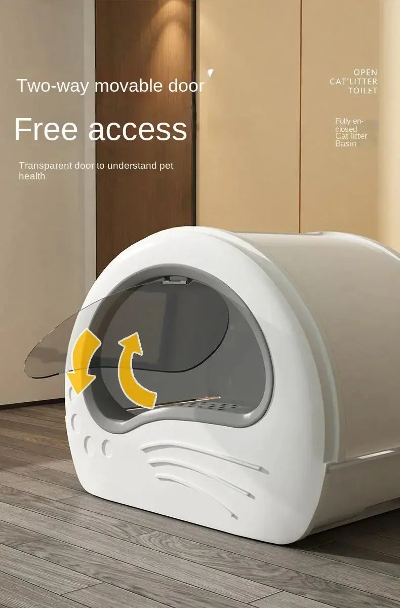 Cat Litter Box Fully Enclosed Drawer Type Cat Litter Box Anti-splash and Odor Isolation Cat Toilet Extra Large Cat Litter Box Nova Trendz