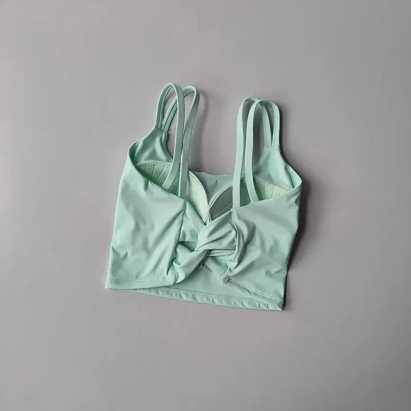 Women's Sports Bras Fitness Top, Sexy Lingerie, Push Up Fixed Pad, Yoga Bra, Back knotted Underwear, Running Vest, Gym Tops - Nova Trendz