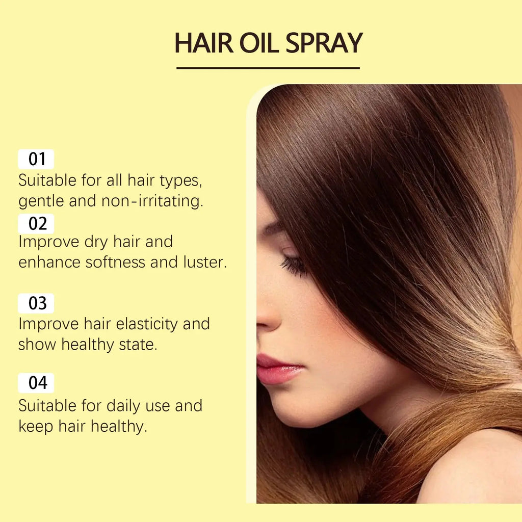Hoegoa 80ml Nourishing Hair Care Essential Oil spray Soften and Nourish Hair, Moisturize, Improve Dry Scalding Dyeing Care spray Nova Trendz